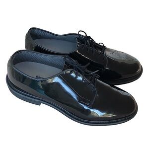 Bates | Shoes | Bates Black Patent Leather Lace Up Military Issue Dress  Oxfords Shoes Mens 4 D | Poshmark